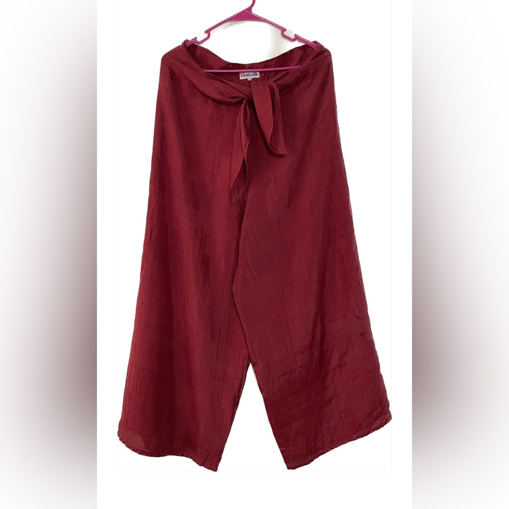 Khaisilk Tie Front women  pants. Size M